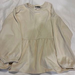 Cream oversized sweatshirt